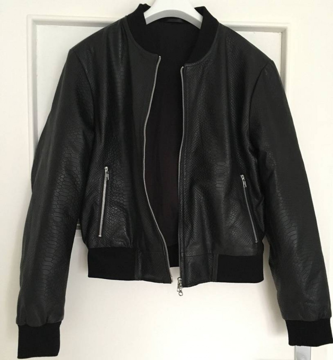 Custom Made - FAUX Leather Snakeskin Croco Jacket - 2