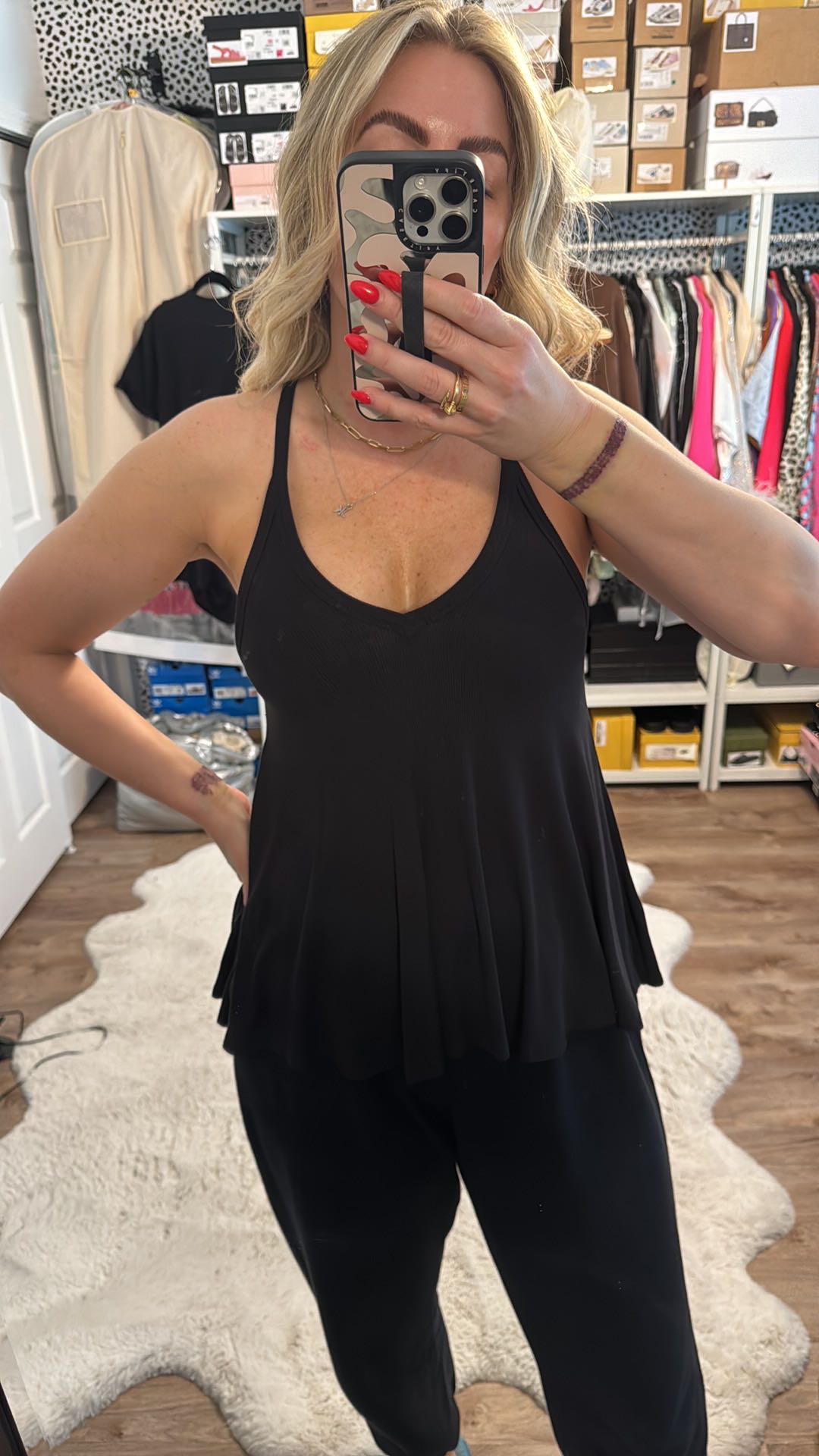 Vintage Havana Ribbed Racerback Swing Tank - 3