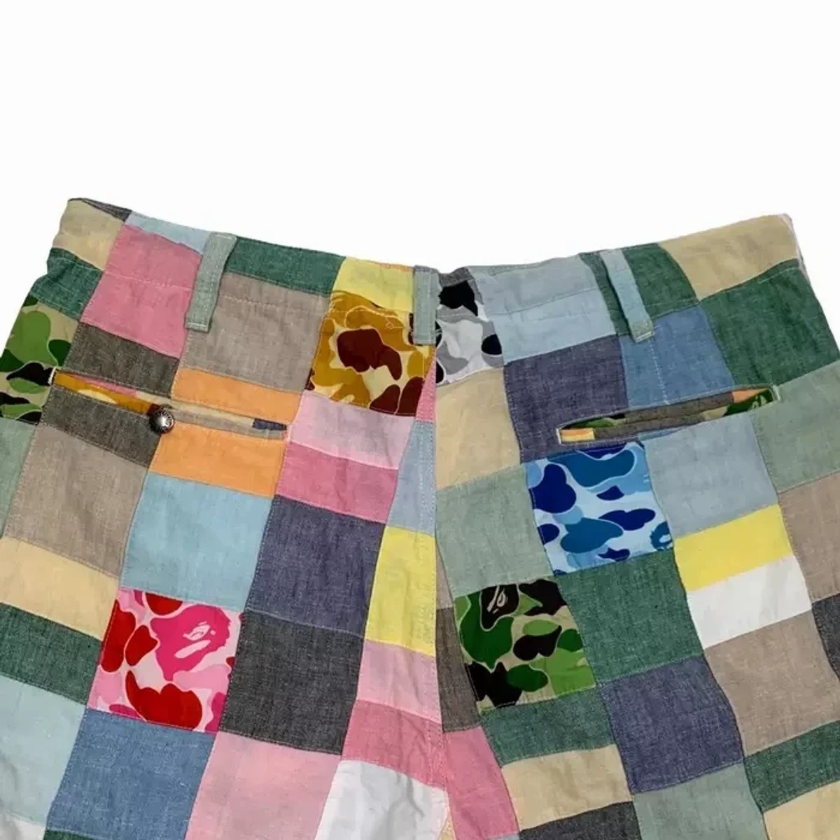 OG A Bathing Ape Camo Patchwork Shorts - 3