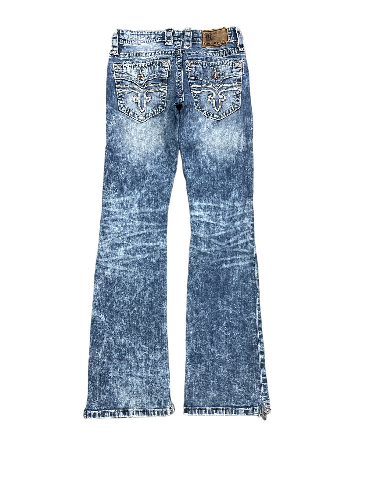 Japanese Brand - FLARED💥THRASHED STONE WASH ROCK REVIVAL DENIM PANT - 6