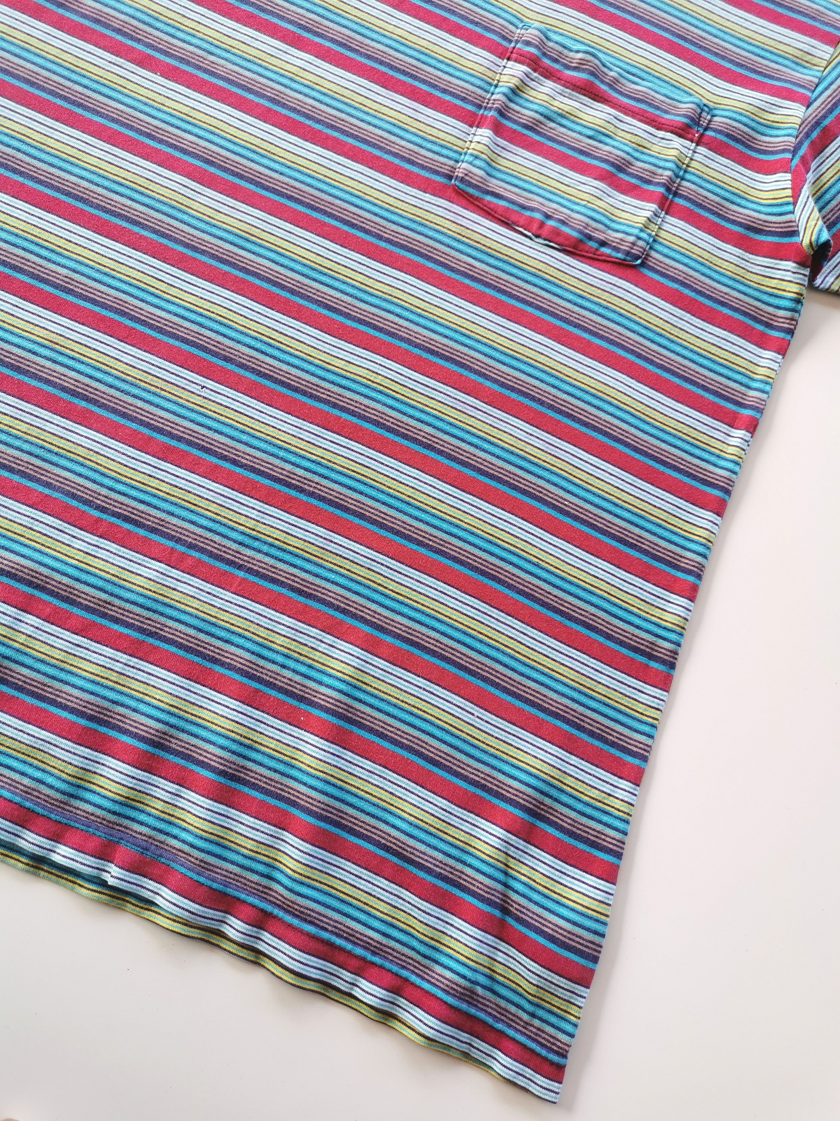 Vintage Levis Rainbow Stripe Pocket Tshirt - 4