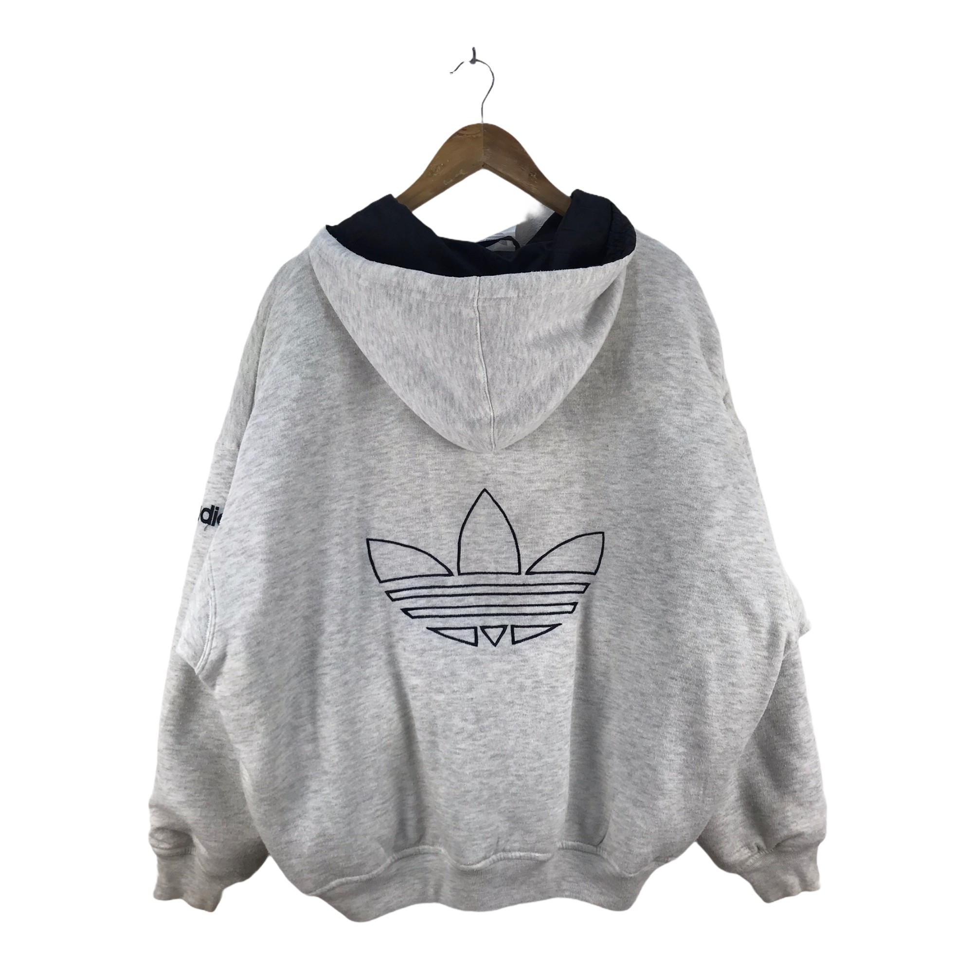 Vintage Adidas Logo Spellout Hoodies Jacket - 1