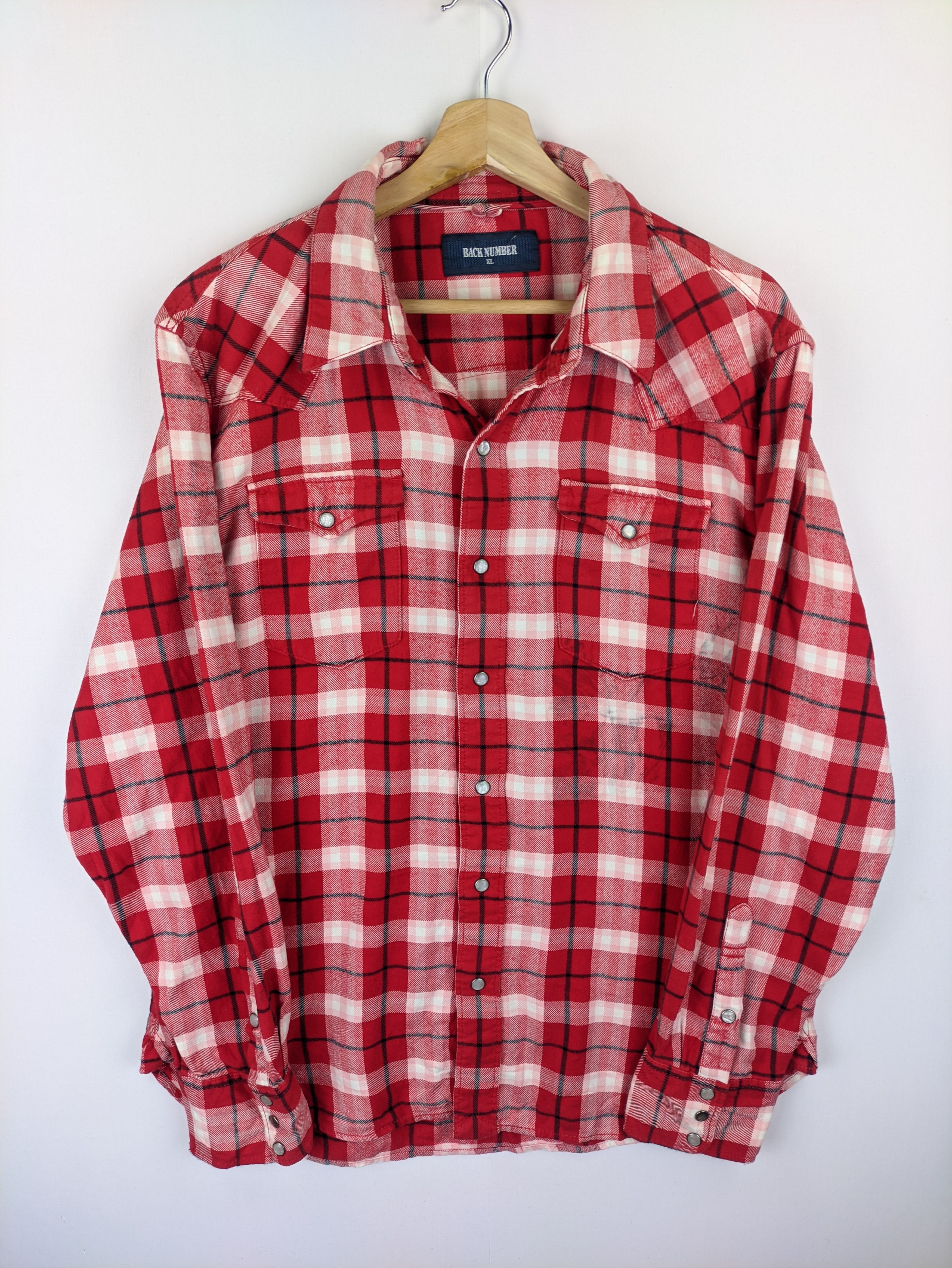 Japanese Brand - Steals🔥Flannel Checkered Plaid by Back Number - 9