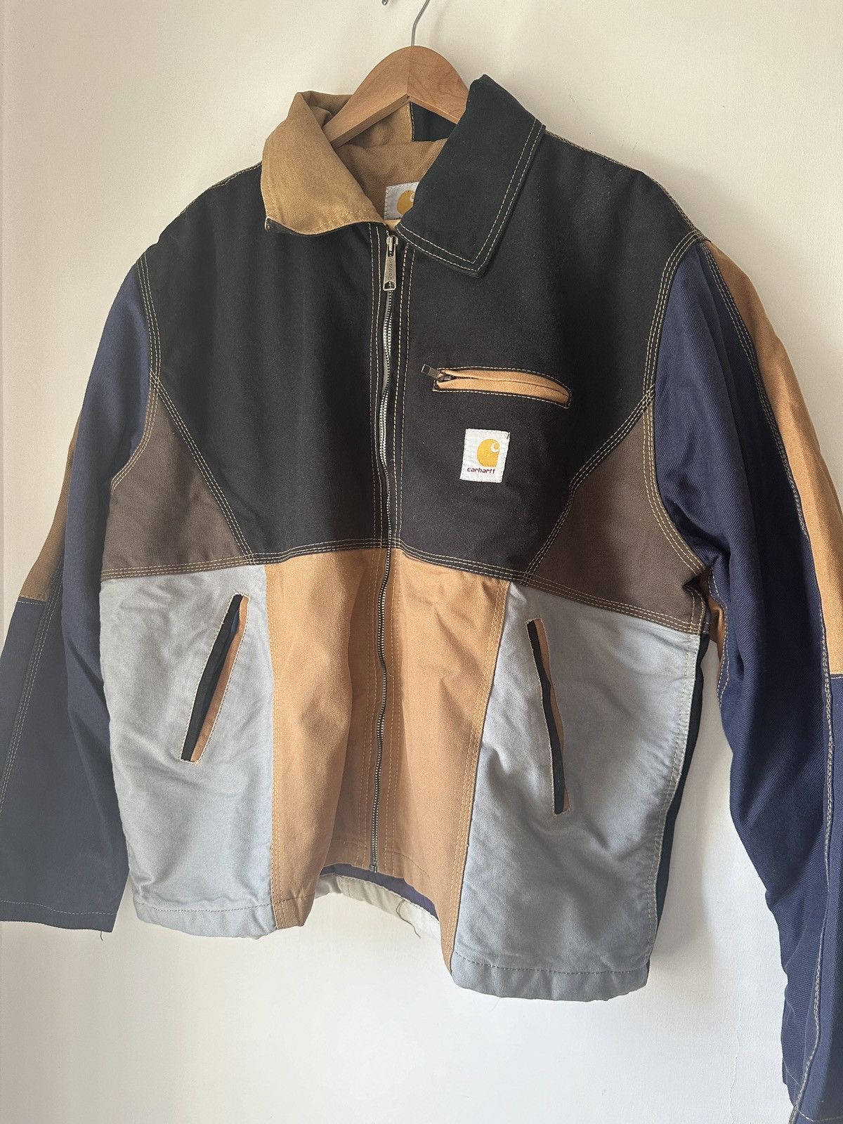 Vintage Carhartt Patchwork Workwear Jacket Size XL - 1