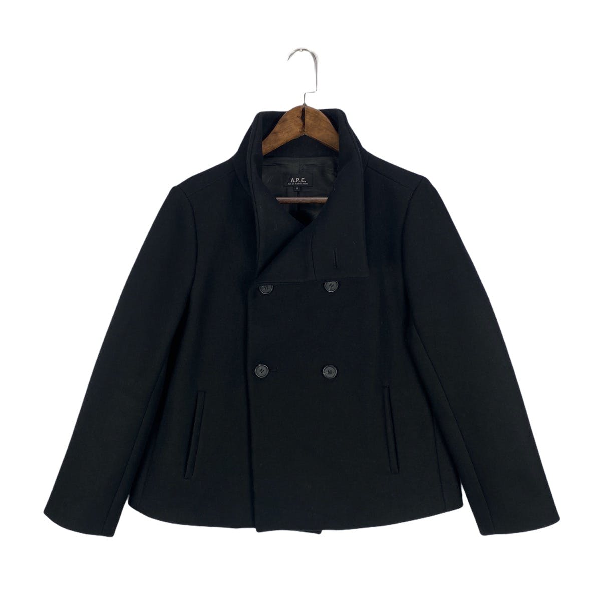 A.P.C Peacoat Wool Cropped Jacket Made In Poland - 2