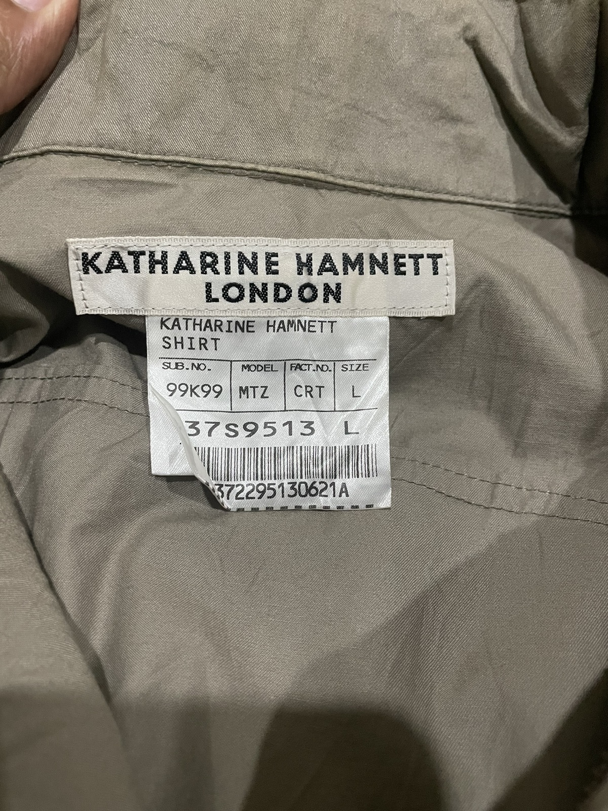 Katharine Hamnett London - VTG Katharine Hamnett London Military Utility Zipper Shirt - 5