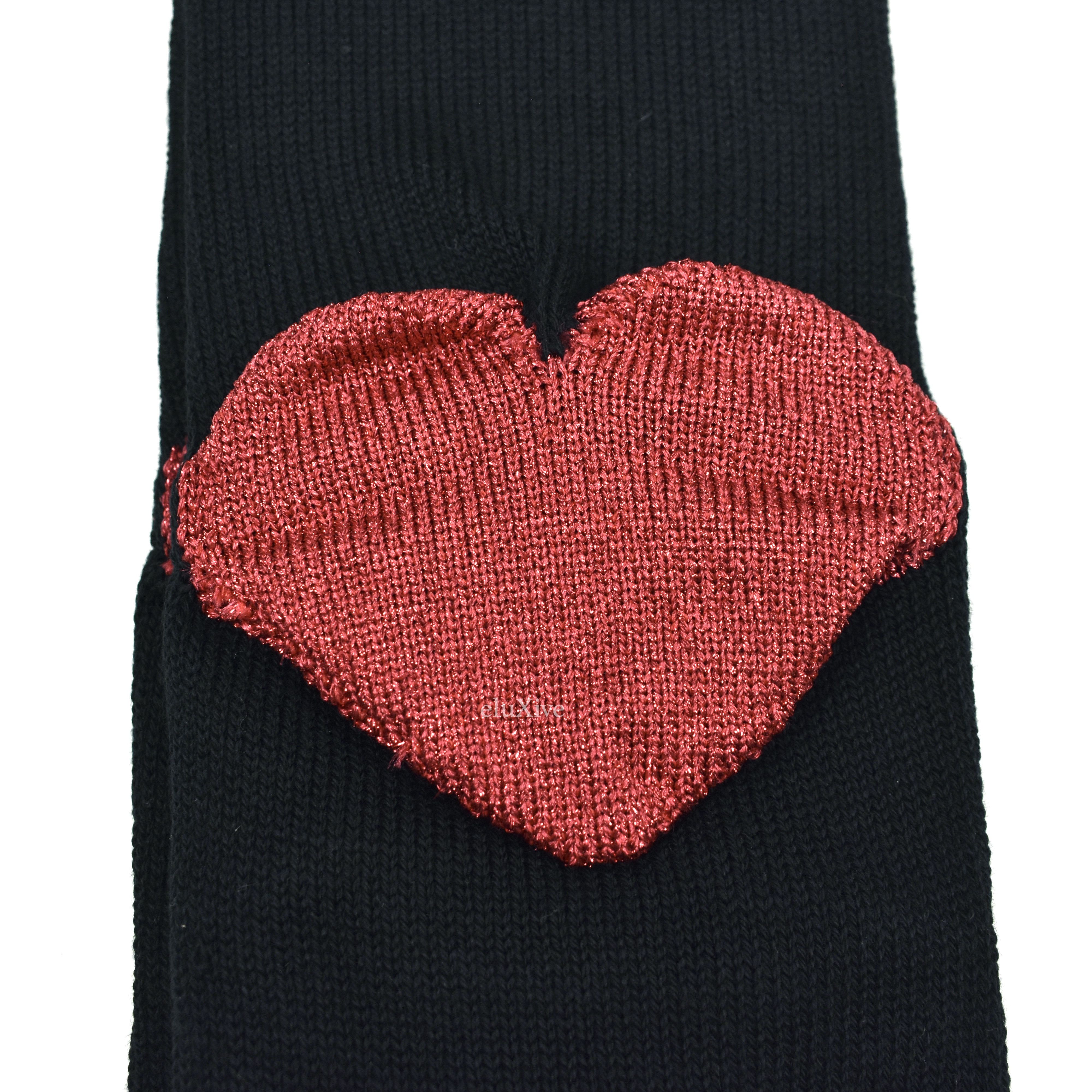 Doublet Black Pop Up Heart Knit Socks DS FW22 - 3