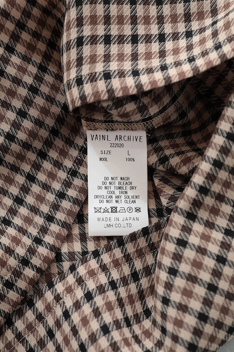 Vainl Archive - beige gunclub wool short sleeve shirt L 20ss - 15