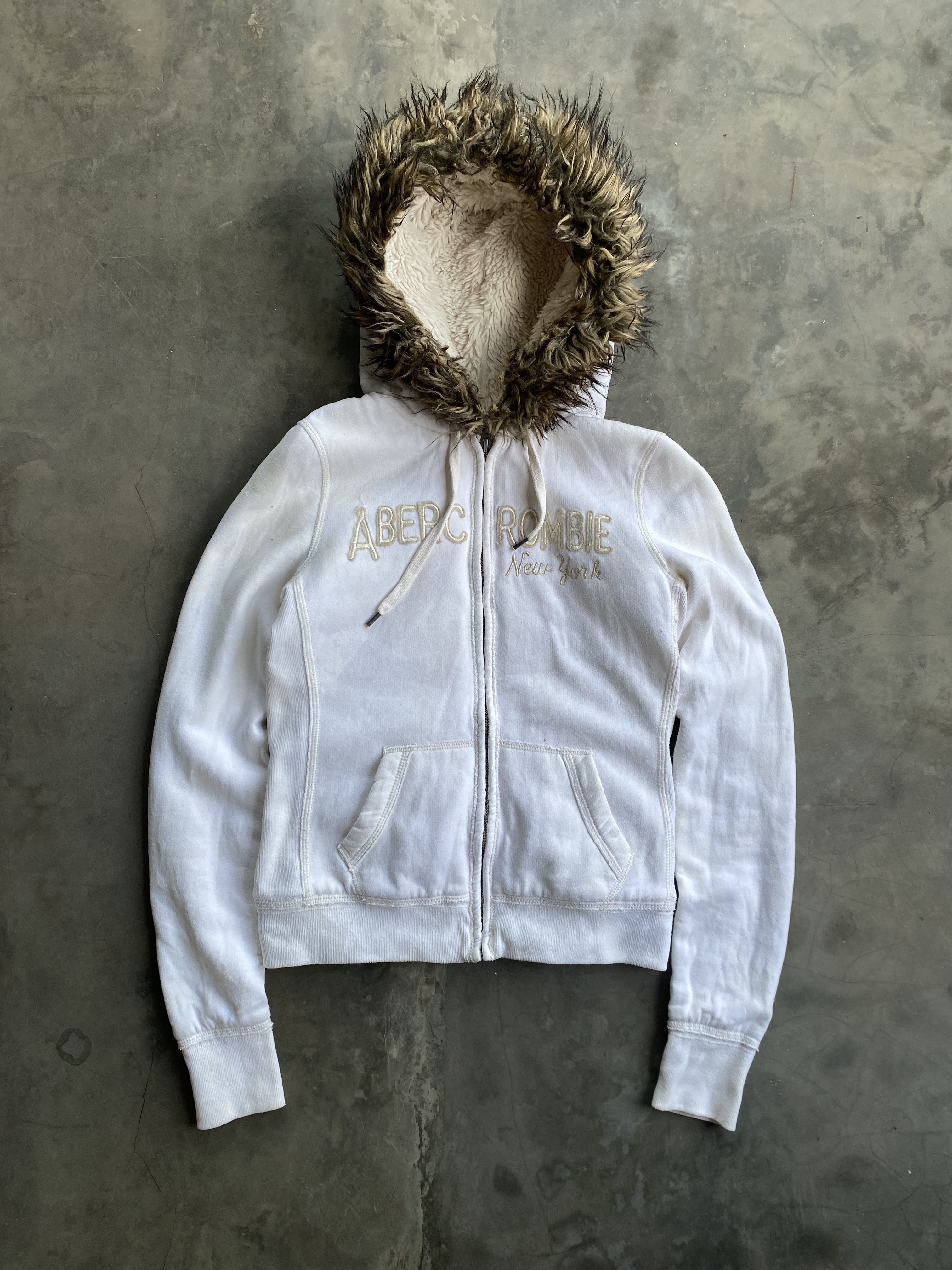 Abercrombie and fitch fur hoodie sale