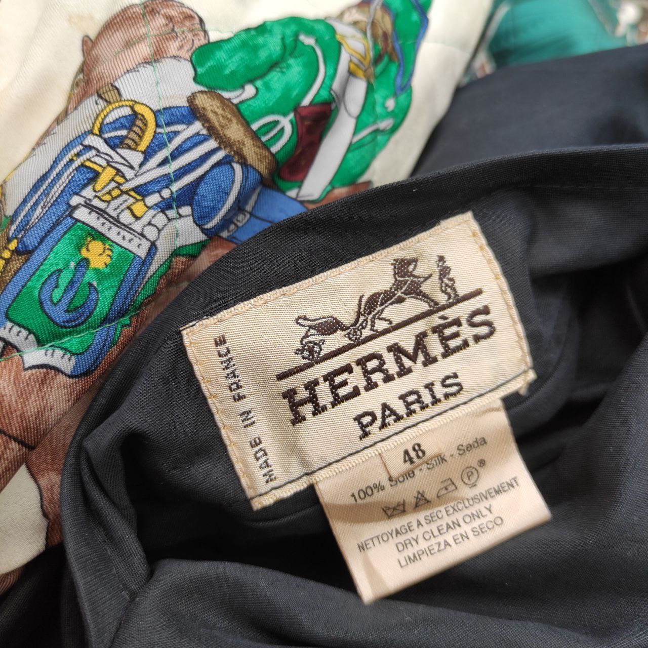 Hermes Reversible Silk Bomber Jacket by Philippe Ledoux - 4