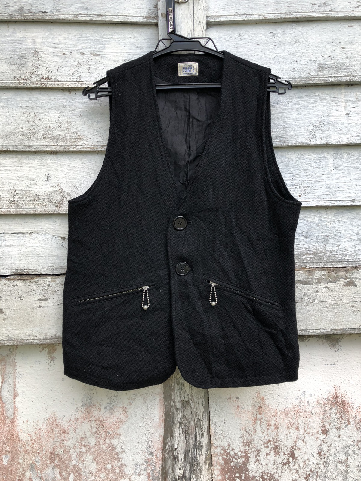 Other Designers Rude - Rude Gallery Black Rebel Wool Vest