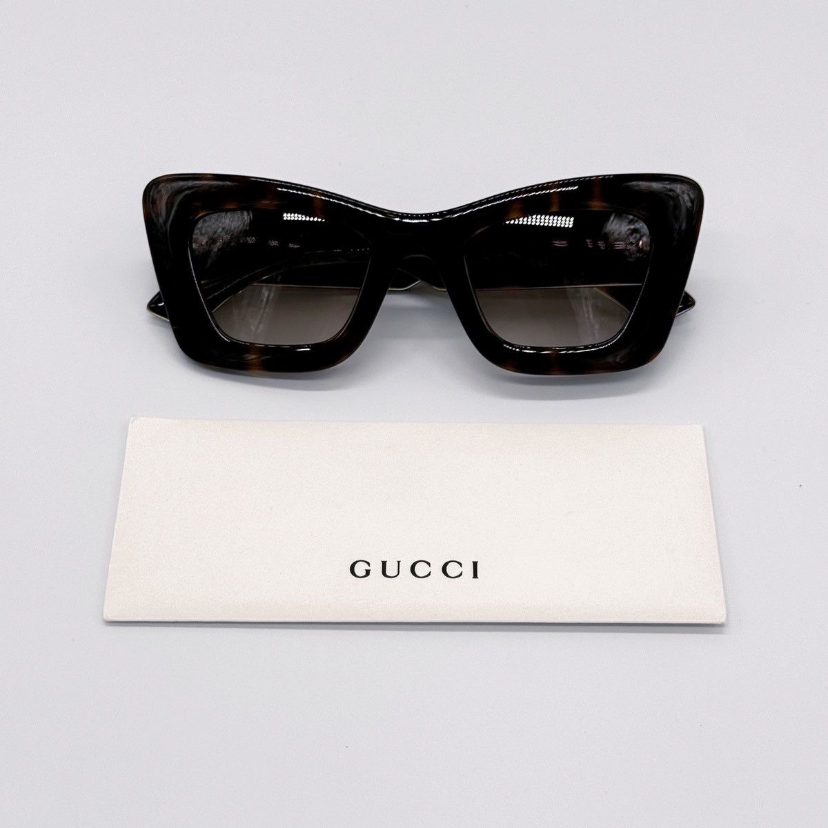 NEW GUCCI GG1552S 002 HAVANA GREY BUTTERFLY WOMEN SUNGLASSES - 11