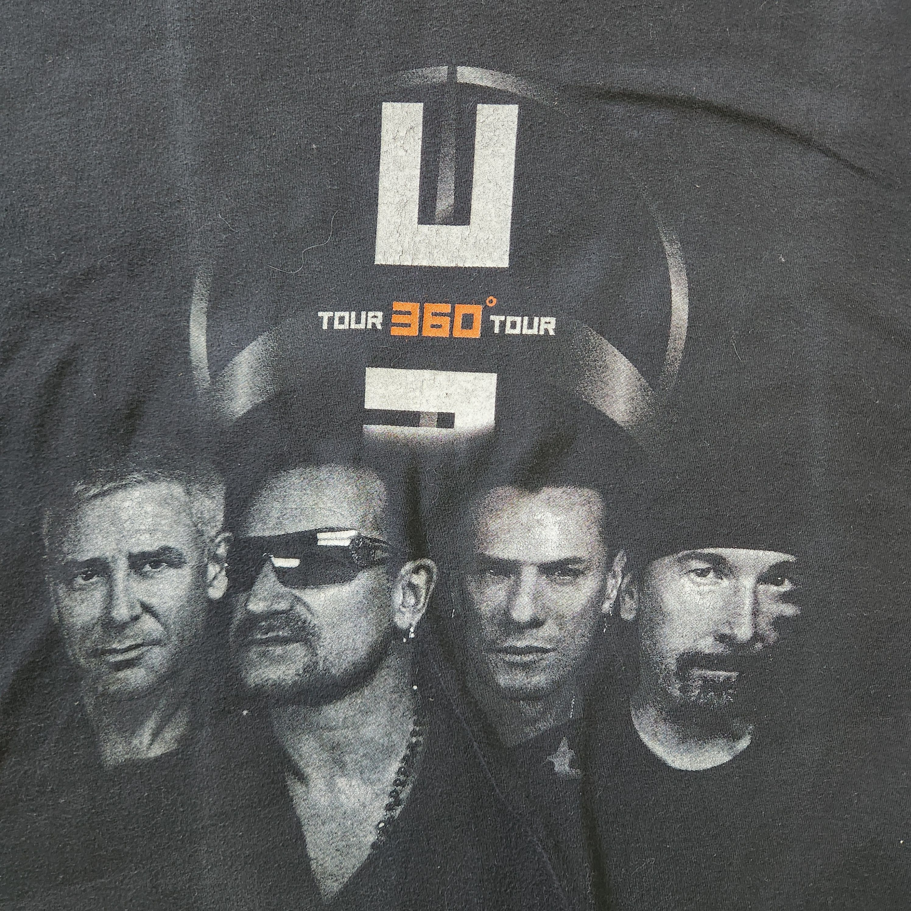 Vintage Y2K Bono U2 Tour 360 Black TShirt - 15