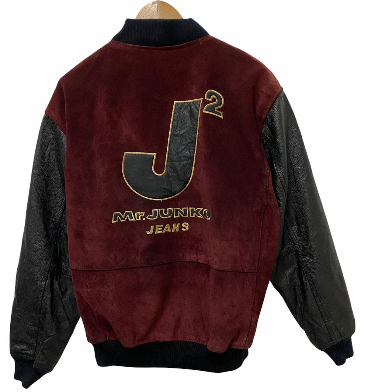 🔥Mr.Junko J2🔥Embroidery Big Logo Leather Jacket - 1