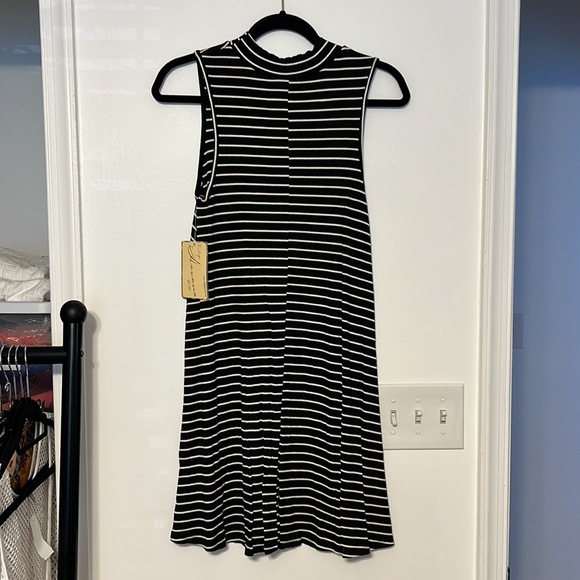 Vintage Havana Thin Stripe Ribbed Dress - 4