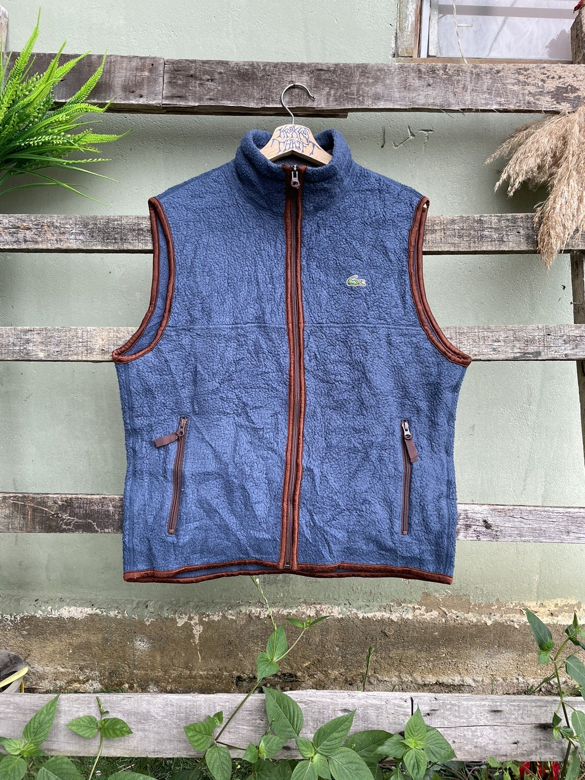 Vintage Lacoste Sherpa Fleece Vest Japan - 1