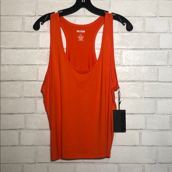 Splits59 Etta Tank Top in Orange - 5