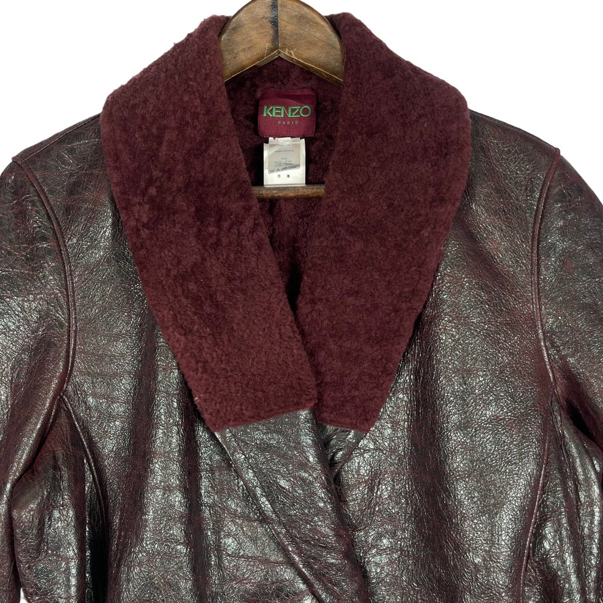 Kenzo Paris Shearling Coat Jacket Sheepskin - 12