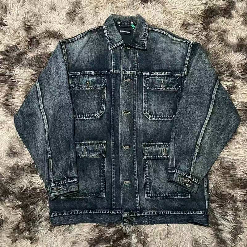 Balenciaga FW20 BLNCG 24/7 NEWS Denim Jacket - 1