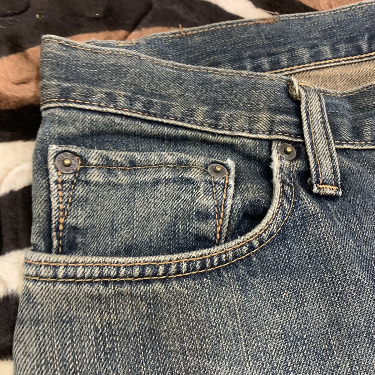 Distressed Denim - EDWIN 403 Vintage 90s Rugged Stonewash Jean - 6