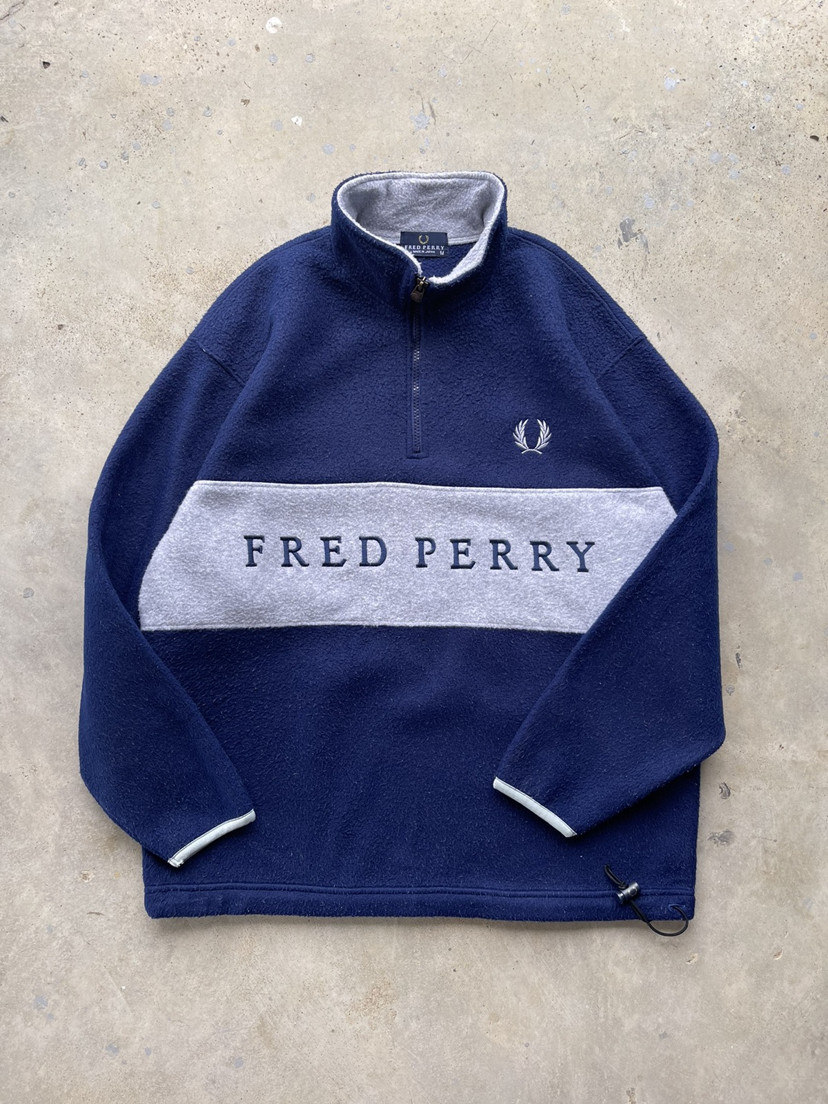 Fred Perry Chest Spell Out Half zipper pullover - 1