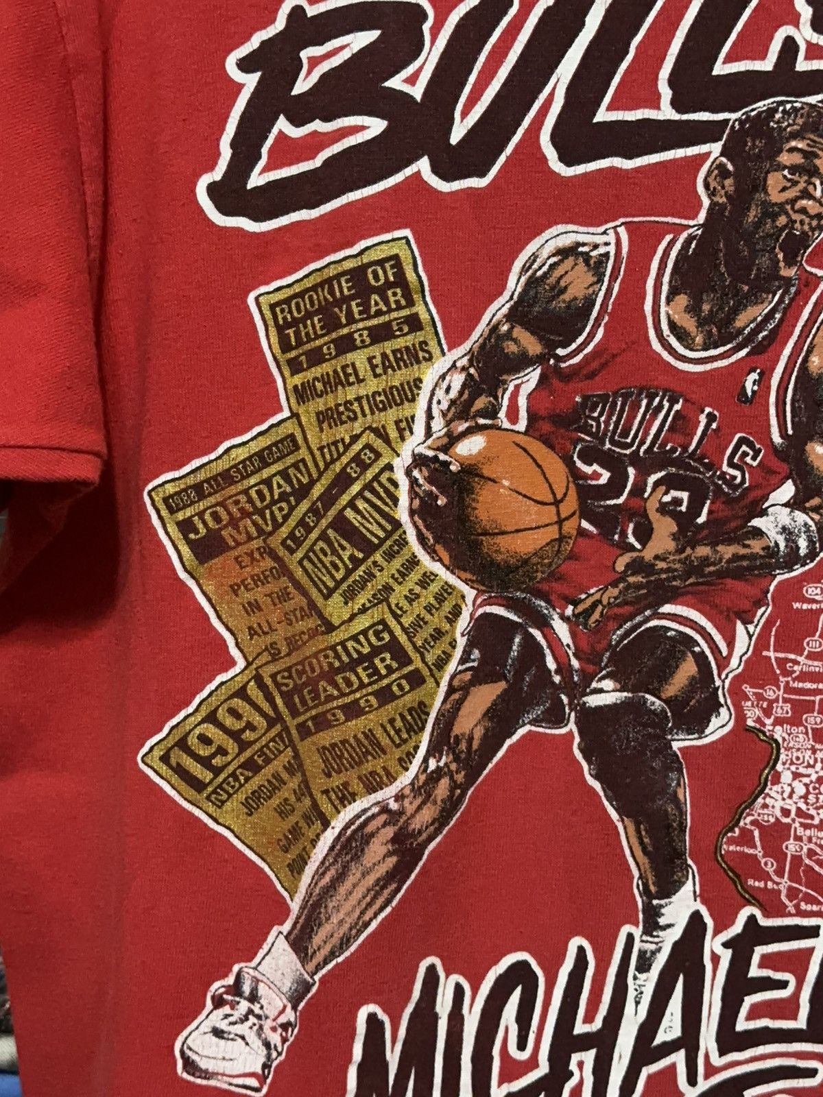 Vintage Michael Jordan Chicago Bulls Player Tee Large - 4