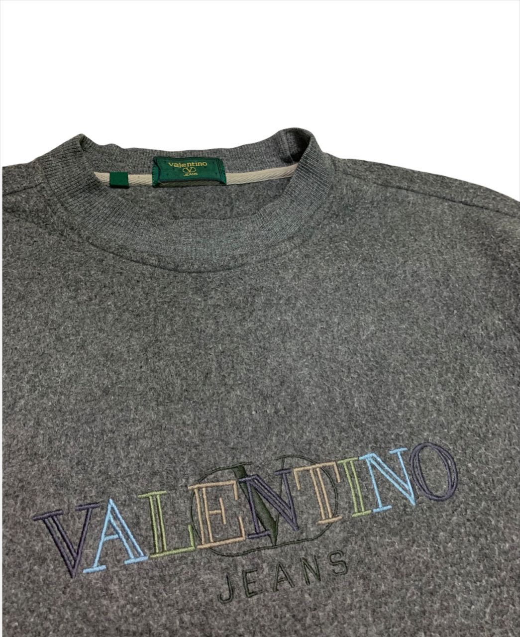 Valentino Jeans Spellout Embroidery Fleece Sweatshirt - 2