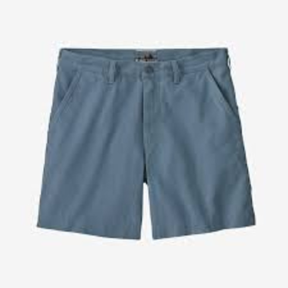 Patagonia Stand Up Shorts 100% Organic Cotton Outdoor Flat Front Hiking Blue 34" - 1
