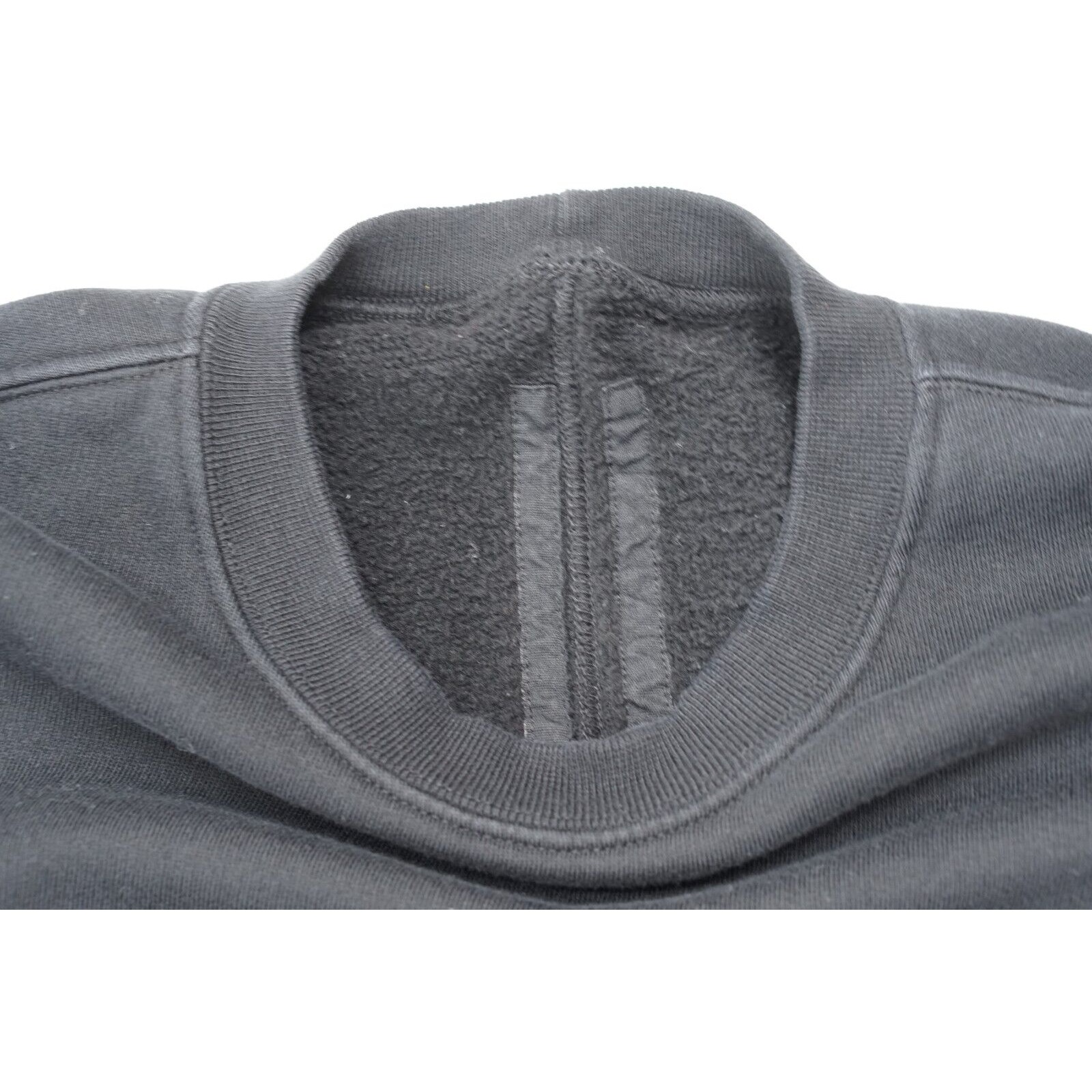Black Crew Neck Long Sleeve Shirt Cotton - 2