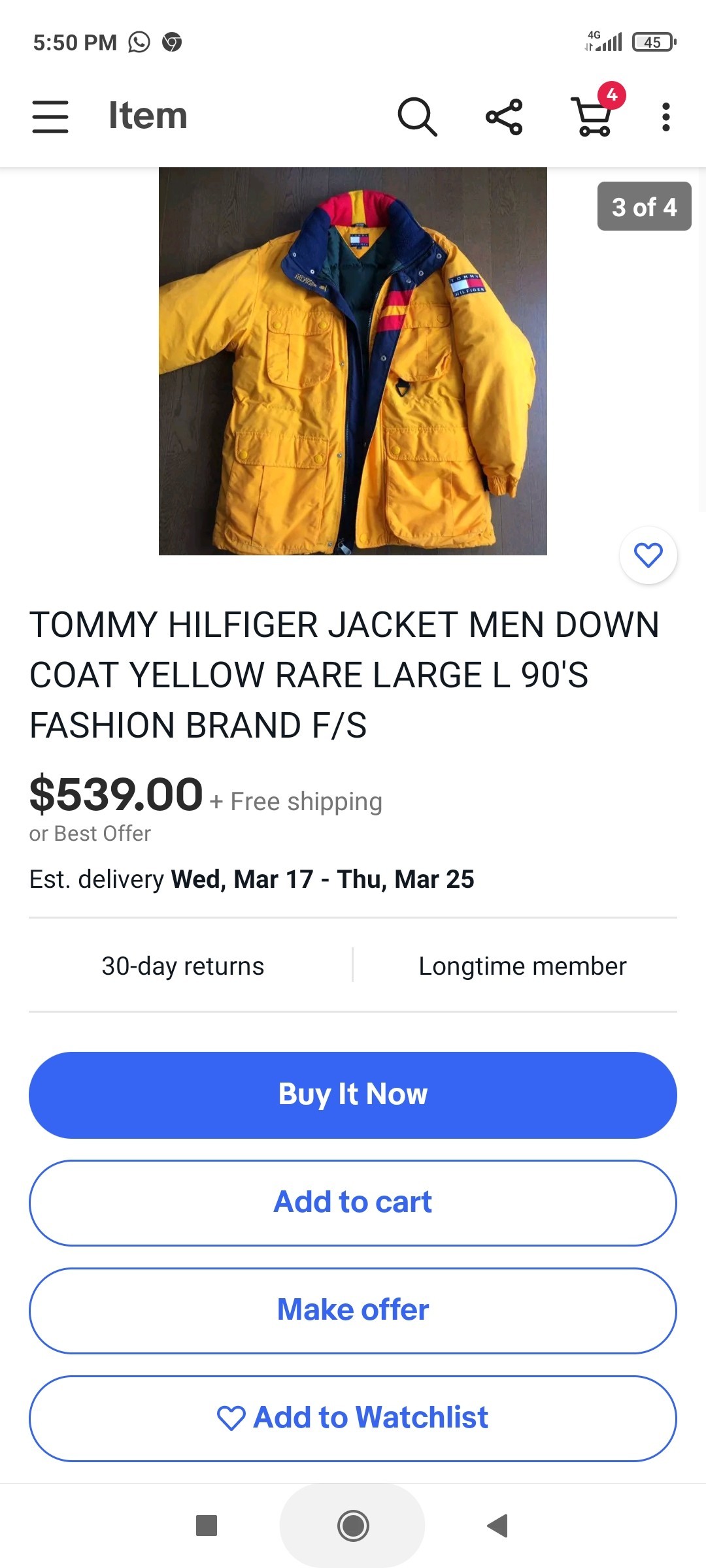 Tommy Hilfiger - Vintage 90's Tommy Hilfiger Duck Down Puffer Anorak hidden coat Jacket - 20