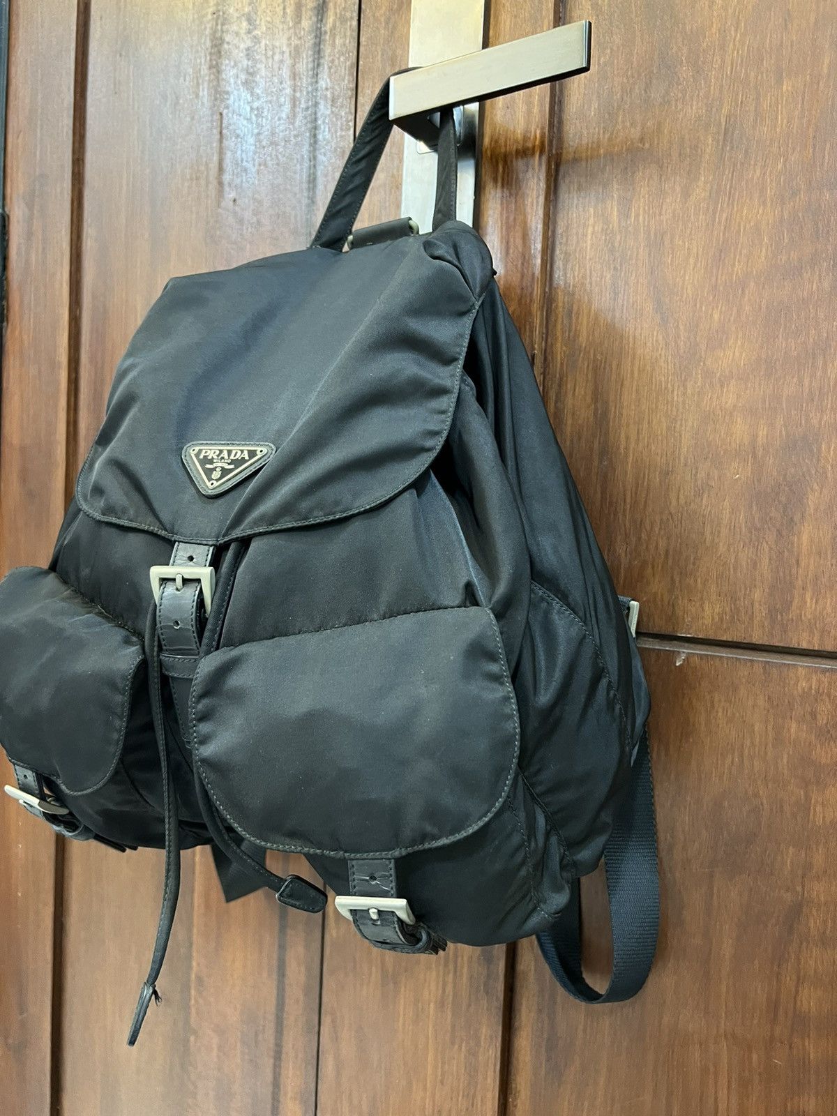 Vintage - Prada Nylon Black Bacpack - 2