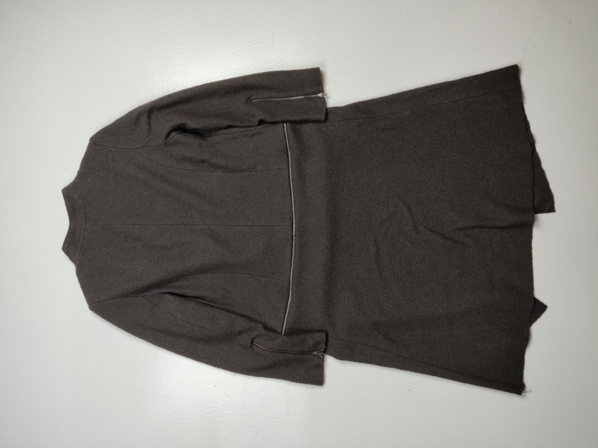 Archival Clothing - Editt by Yecca Vecca Zipper Rayon Coat Long Jacket - 10