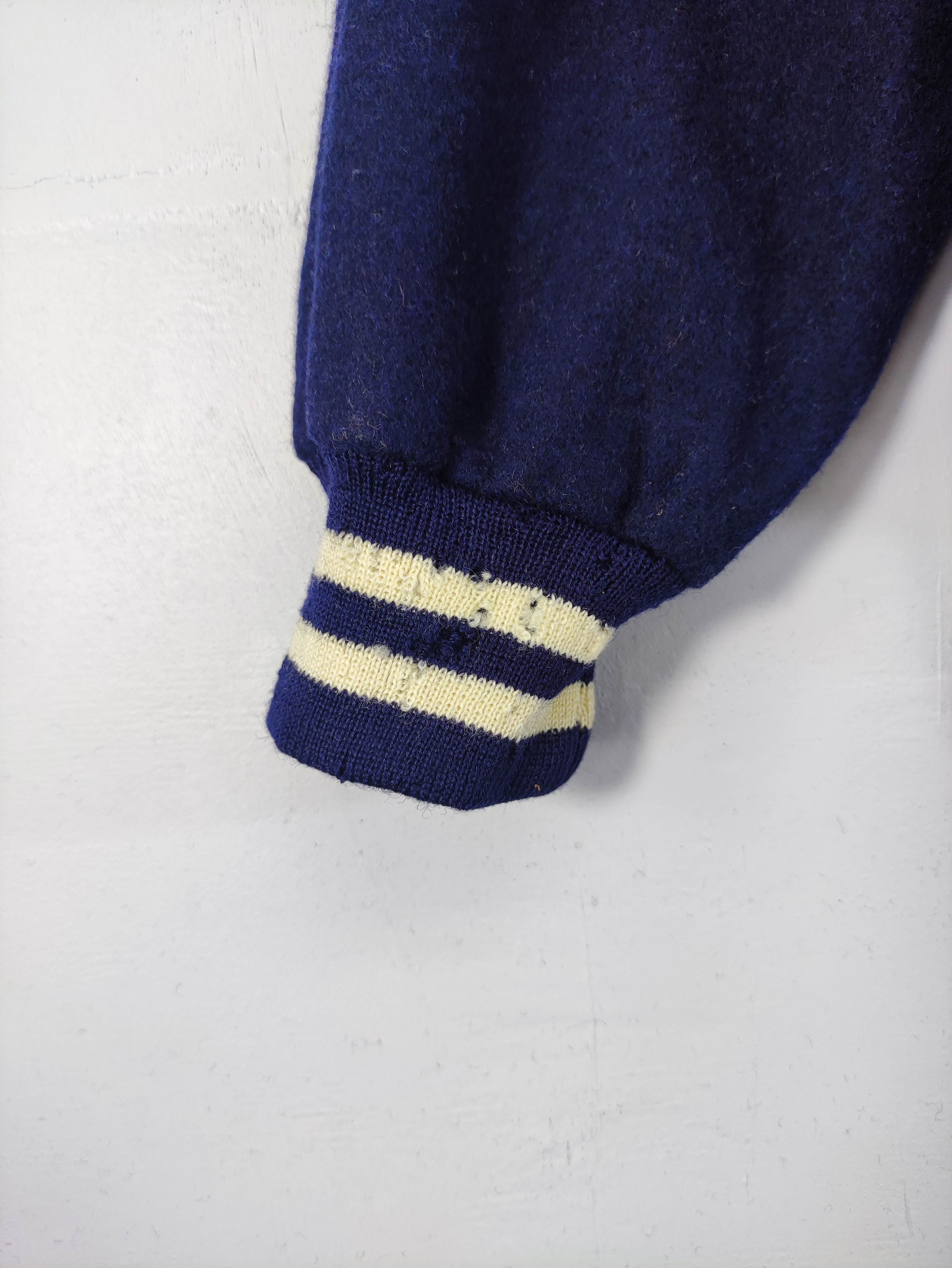 Vintage Chuo Sports Varsity Wool Jacket Snap Button - 12