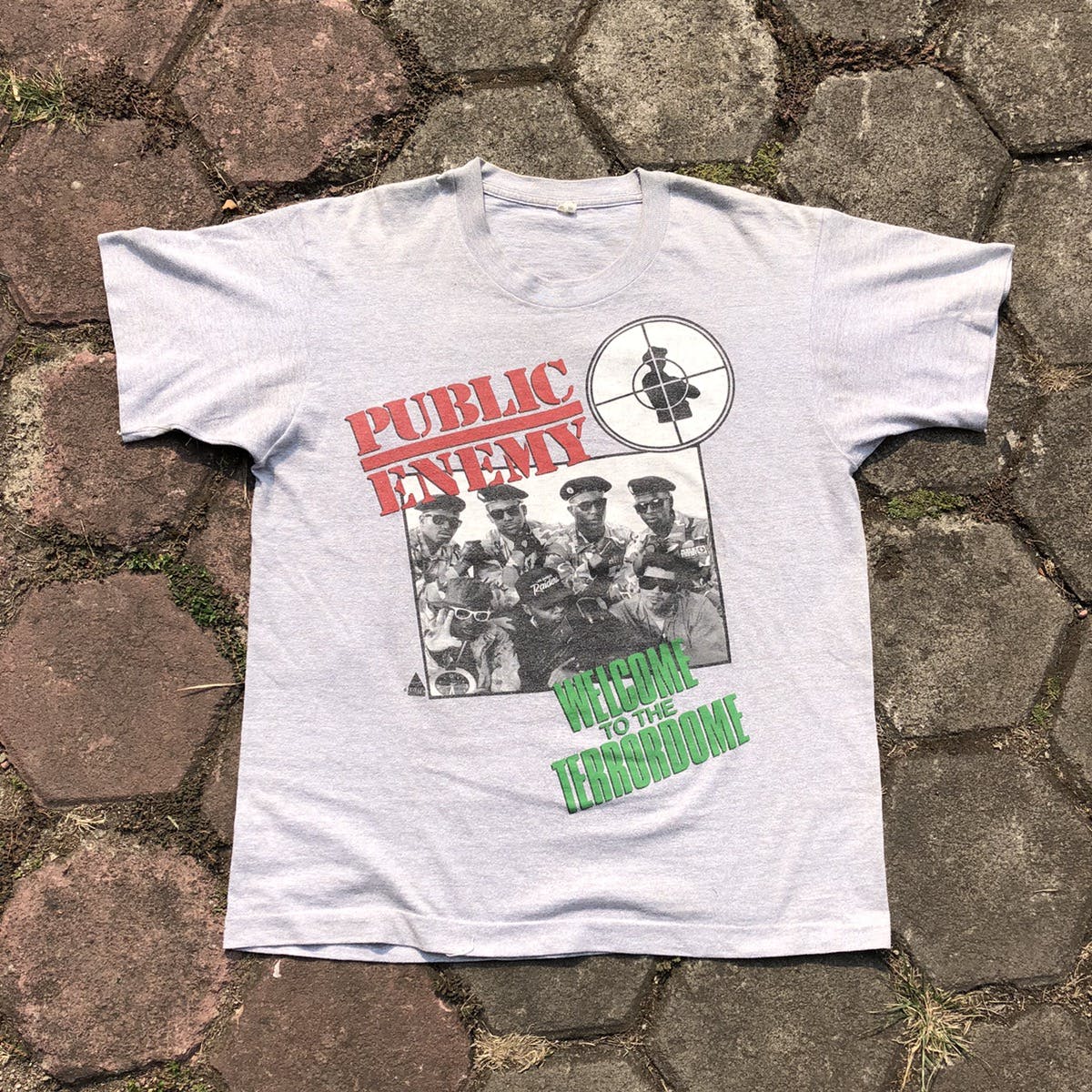 Vintage 90s Public Enemy Welcom To Terrordome Tee - 1