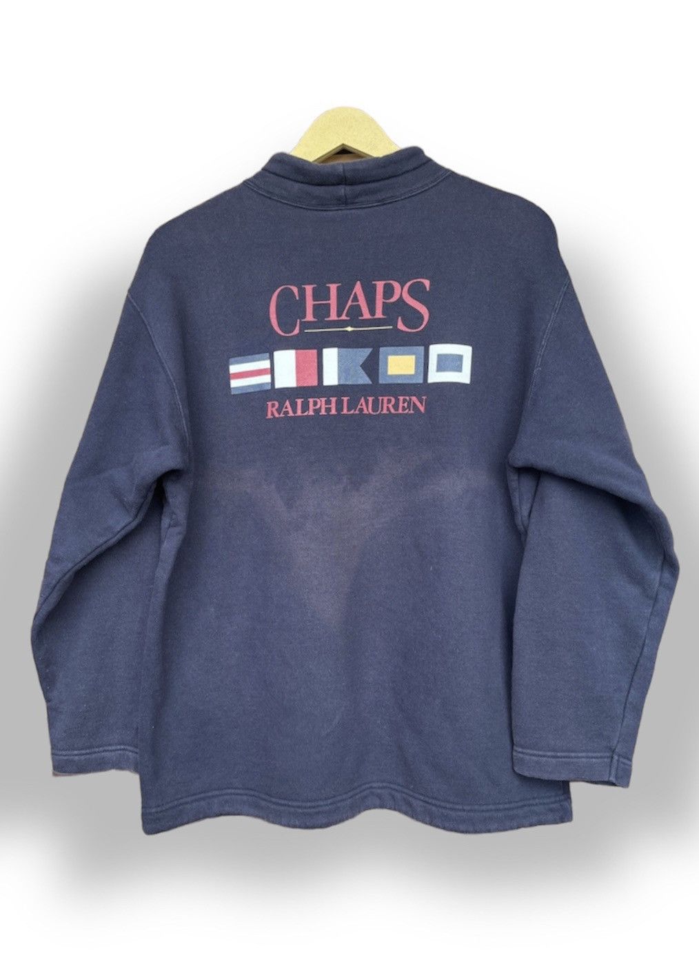 Vintage 90s Pullover Chaps Ralph Lauren Drawstring Sweater - 1
