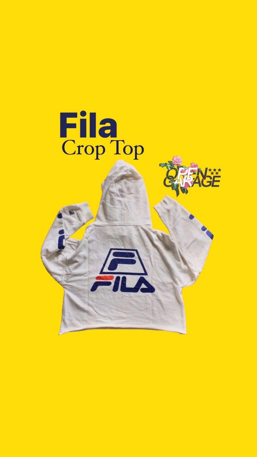 Hoodie Pullover FILA Cropped Sporty Big Logo - 3