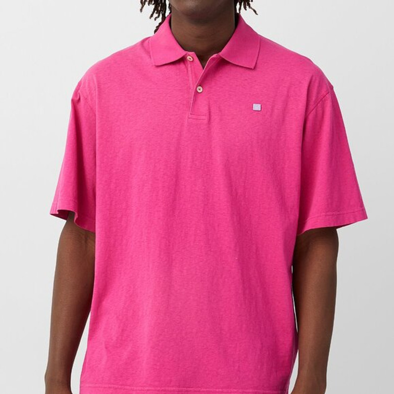 BNWT SS22 ACNE STUDIOS FACE MOTIF POLO SHIRT M - 1