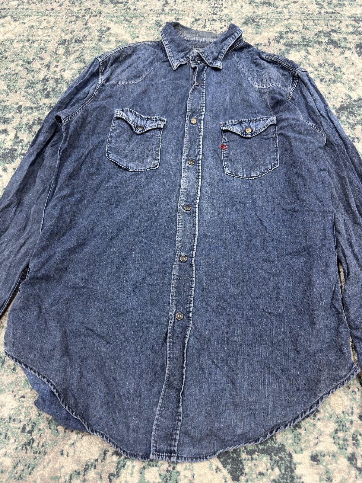 45rpm Japan Western Denim Wash Button Up Shirt - 3