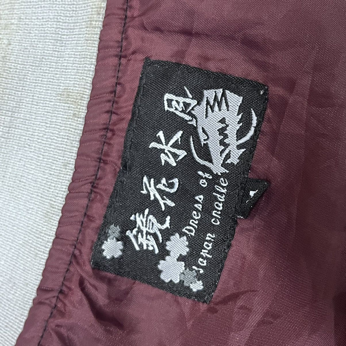 Vintage Satin Sukajan Japan God Embroidery Jacket - 2