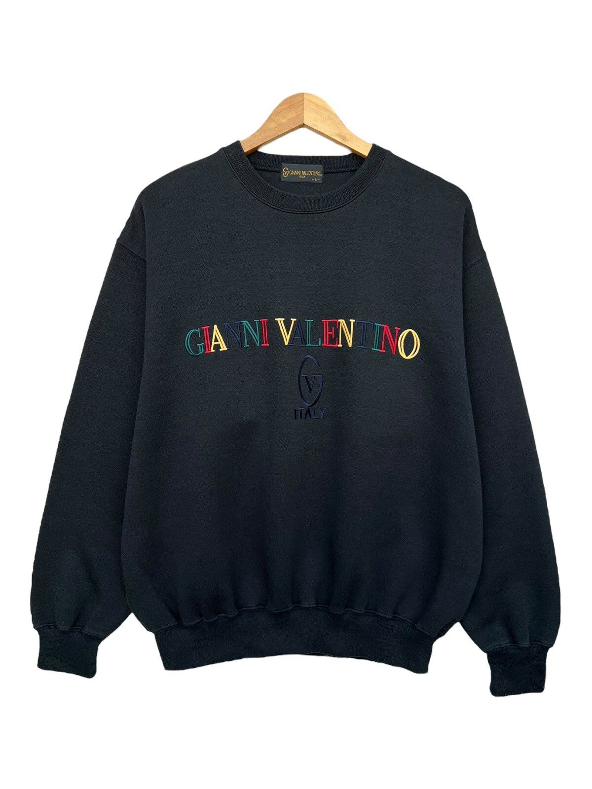 Vintage Gianni Valentino Embroidered Baggy Boxy Sweatshirt - 1