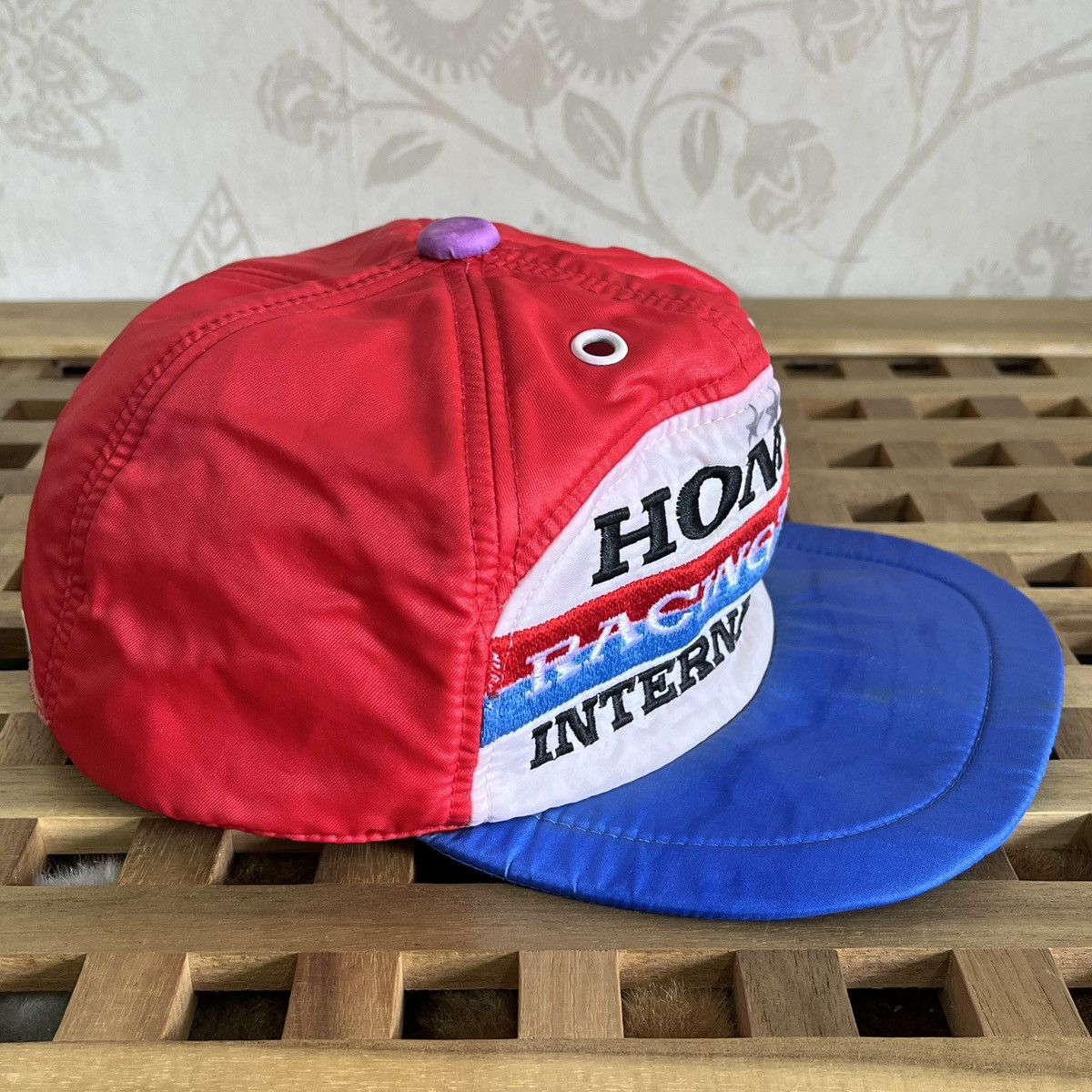 Vintage 1980s Honda Racing Nylon Hat Japan Made - 19