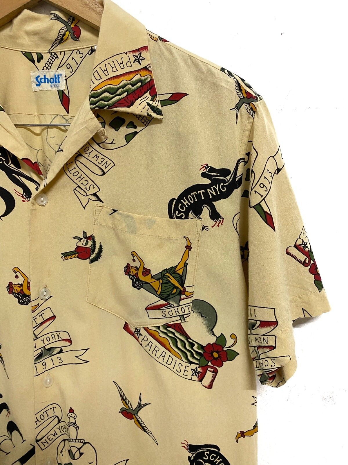RARE🔥Schott New York Paradise Hawaiian Shirt - 4