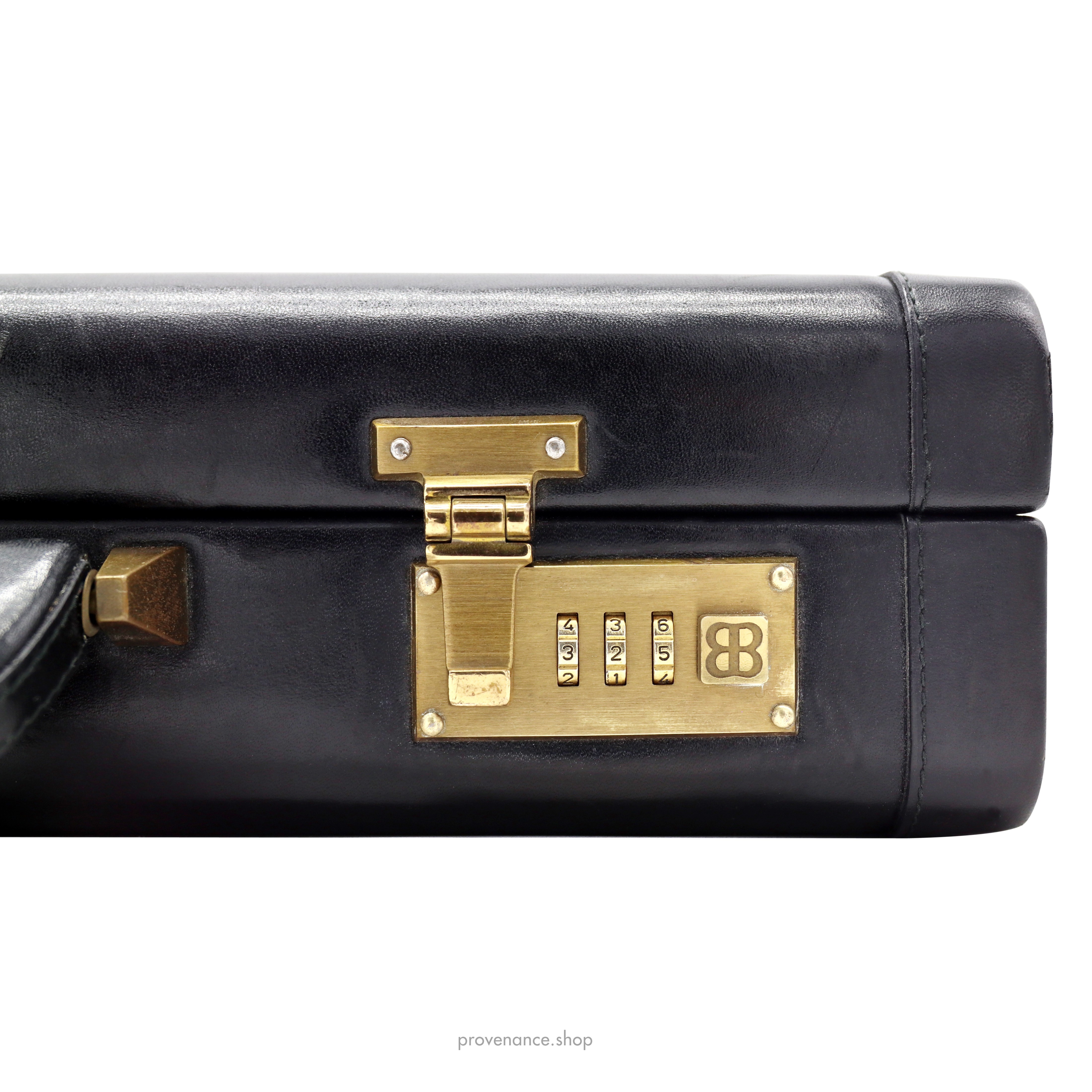 Balenciaga BB Briefcase - Black Leather - 7