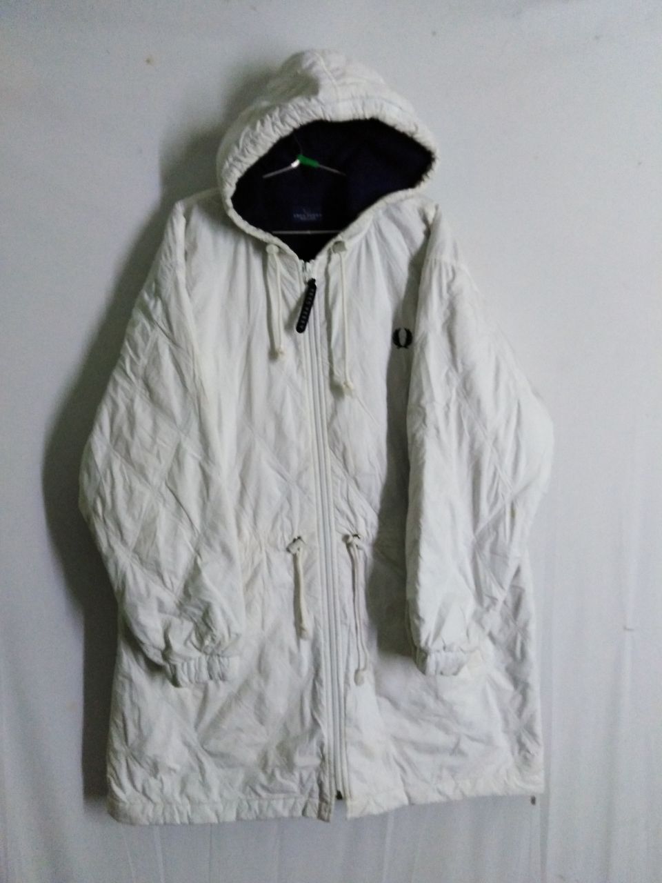 RARE! FRED PERRY PUFFER WHITE JACKET - 1