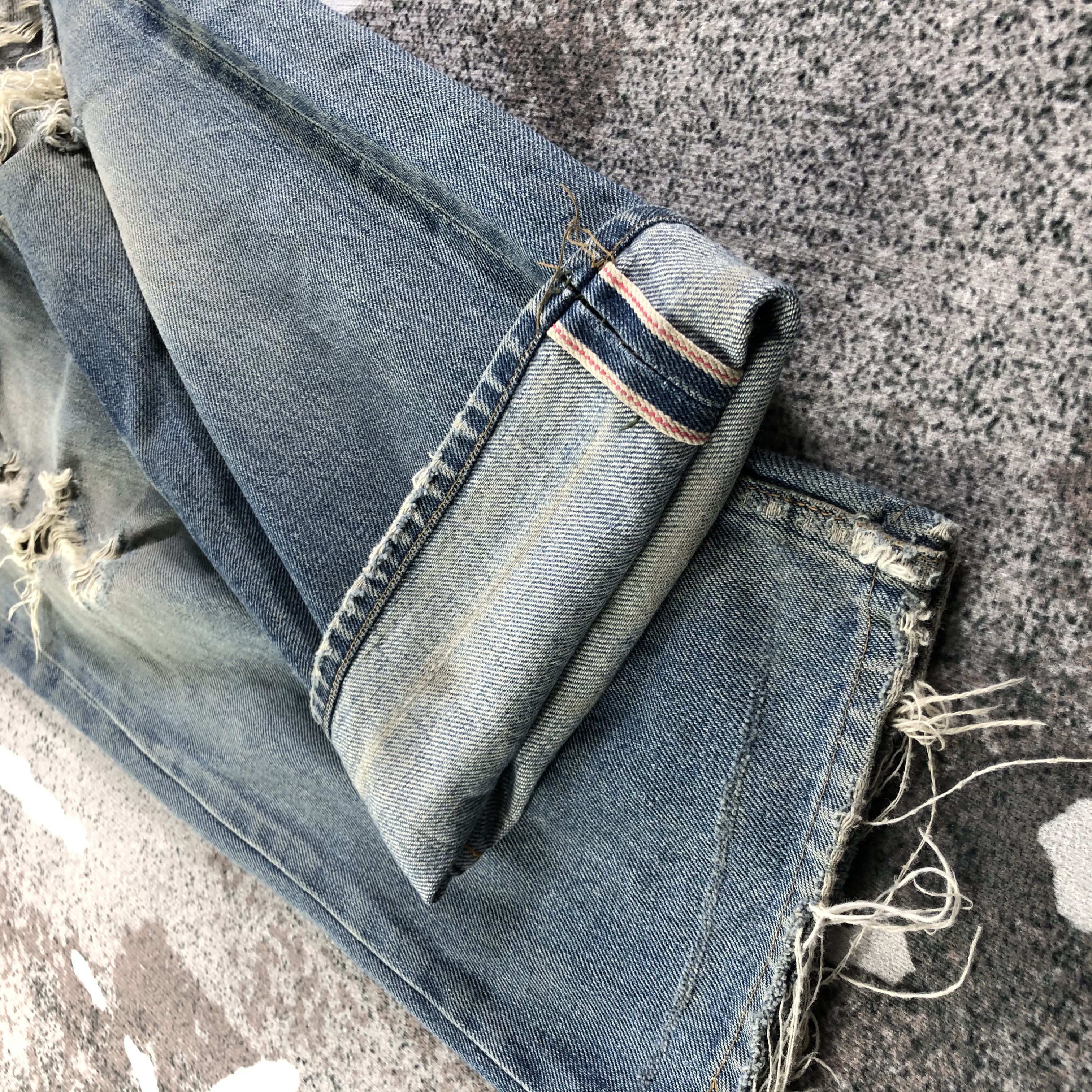 Vintage APC Selvedge Jeans Distressed Denim KJ2329 - 6
