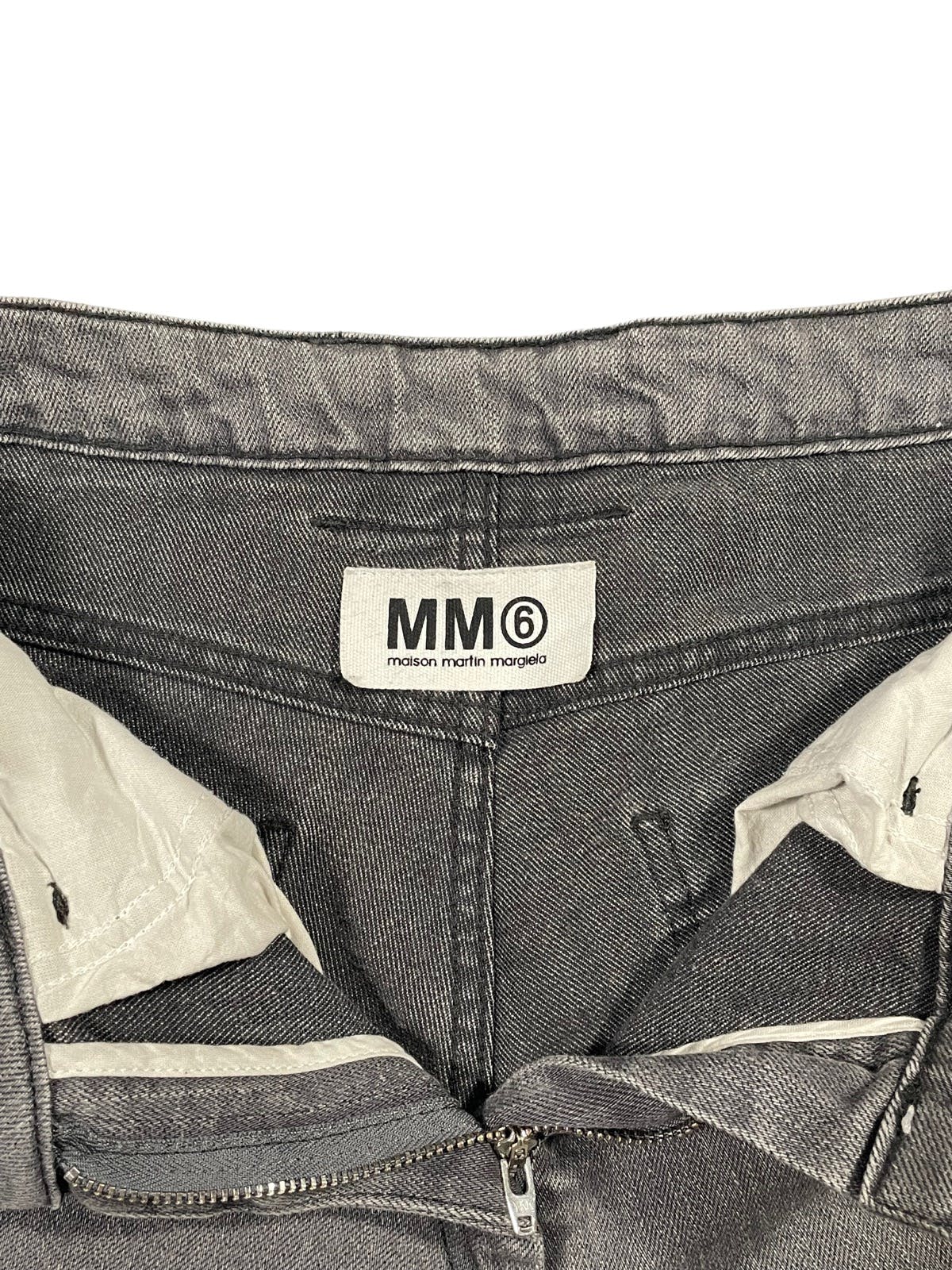 MM6 Faded Denim Biker Jeans - 8