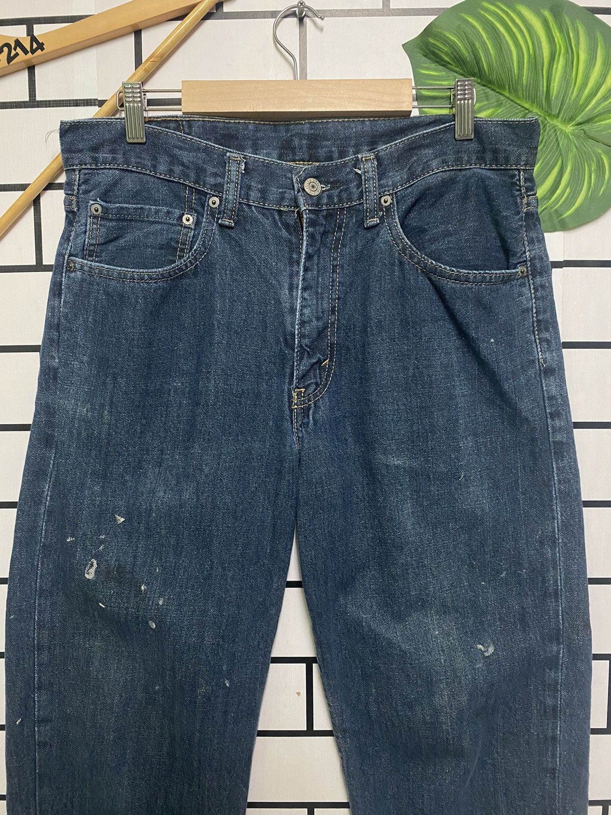 Vintage LEVIS 550 Mid Blue Paint Splashed Jeans - L32 - 4