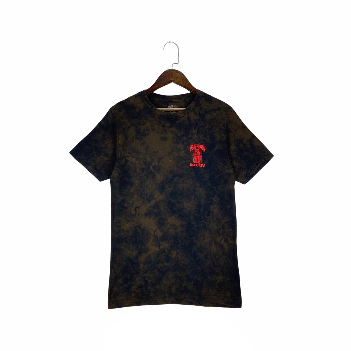 Death Row Records Acid Wash Embroidery T Shirt - 1