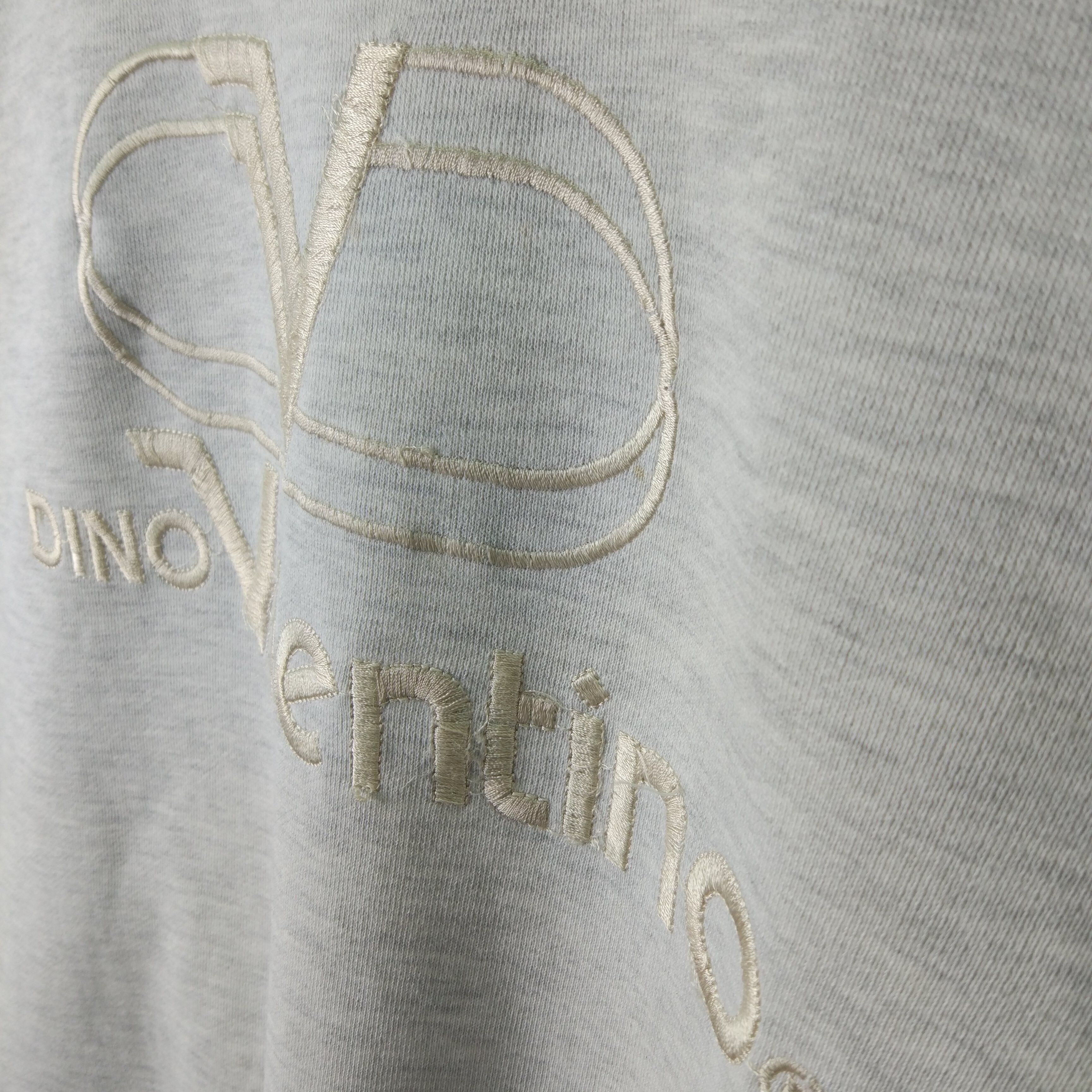 Dino Valentino Embroidered Big Logo Crewneck Pullover Jumper Sweatshirt - 3