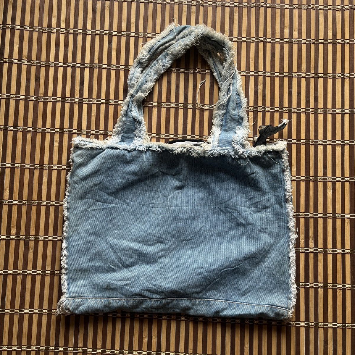 Distressed Denim - Rare! Denim Blue Custom 'Birkin' Tote Bag - 14